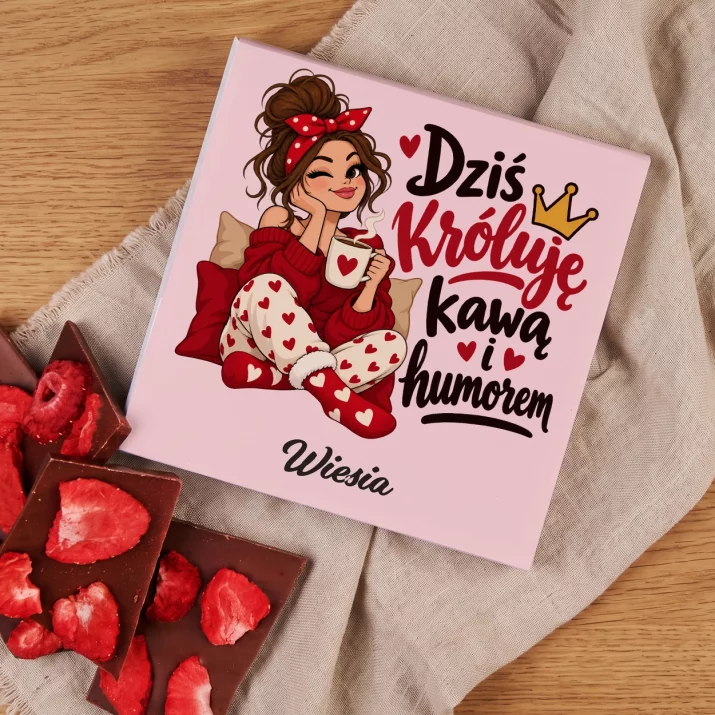 Czekolada z Truskawkami Na Mikołaja Prezent Dla Kobiety: Dziś Króluję Kawą I Czekolada z Truskawkami Na Mikołaja Prezent Dla Kobiety: Dziś Króluję Kawą I