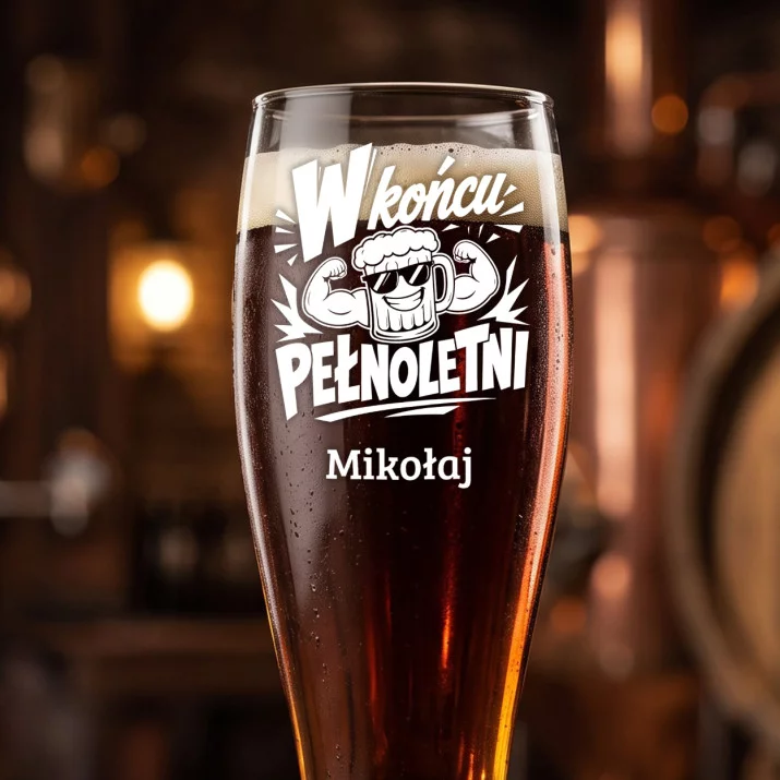 Szklanka Do Piwa Na 18 Urodziny Prezent Dla Mężczyzny: Pełnoletni Toast Szklanka Do Piwa Na 18 Urodziny Prezent Dla Mężczyzny: Pełnoletni Toast
