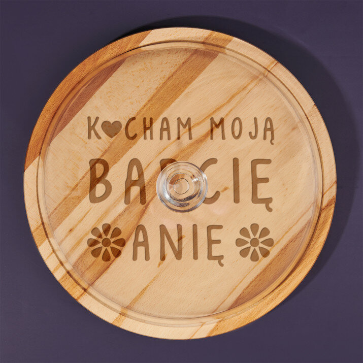Kocham babcię - Deska ze szklanym kloszem