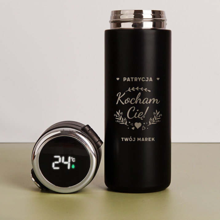 Kocham cię 2 - Kubek termiczny z wyświetlaczem LED Kocham cię 2 - Kubek termiczny z wyświetlaczem LED