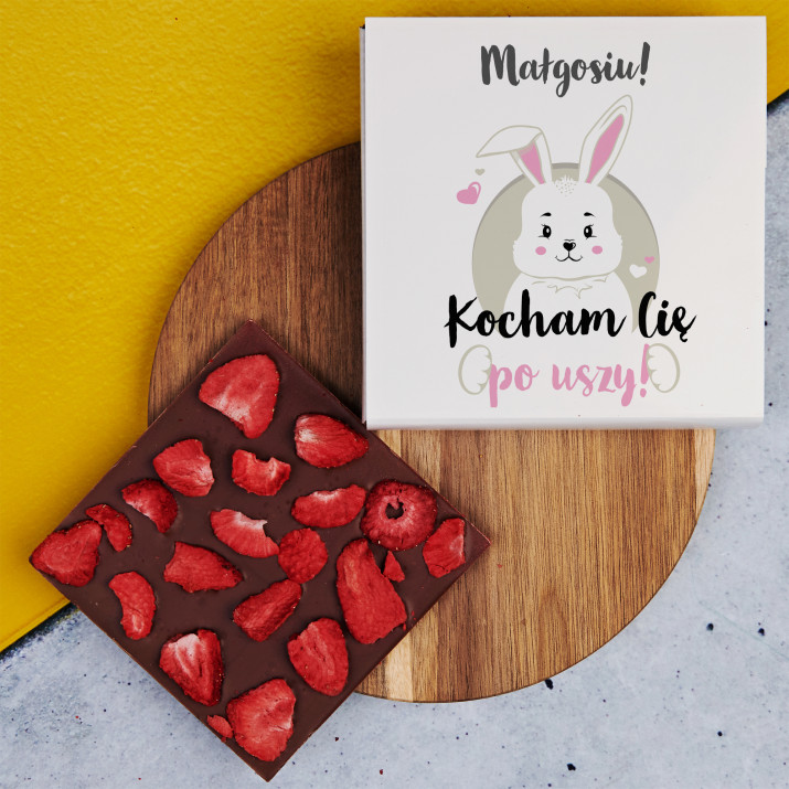 Kocham Cię po uszy - Czekolada z truskawkami