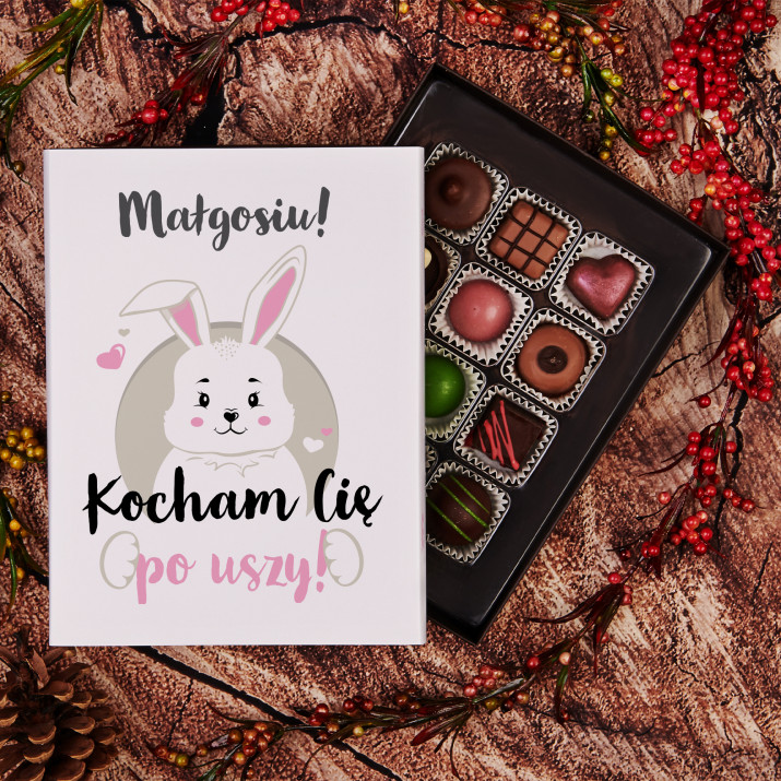 Kocham Cię po uszy - Praliny z belgijskiej czekolady