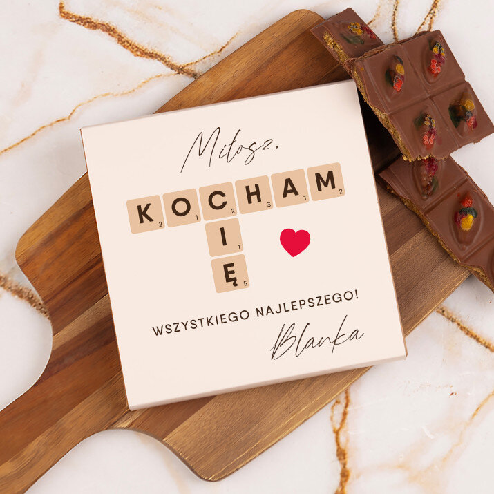  kocham cię scrabble - Dubajska czekolada
