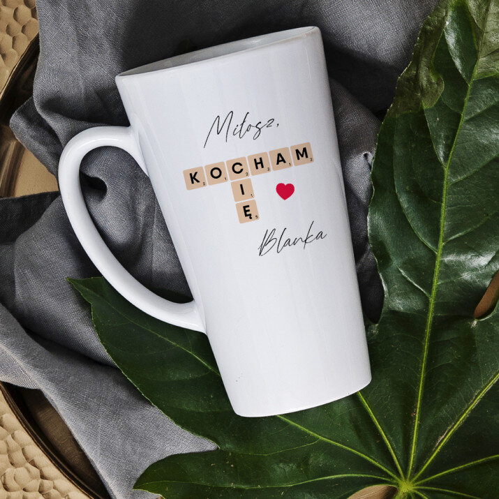 kocham cię scrabble - kubek personalizowany