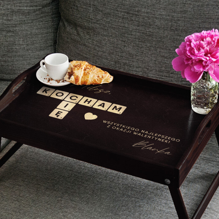 kocham cię scrabble - Taca Śniadaniowa