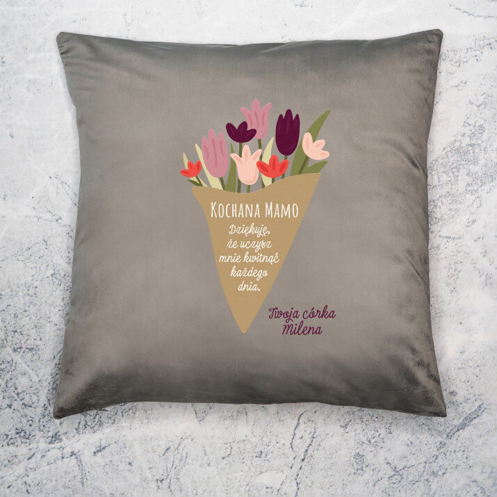 Kochana mamo kwiaty - Poduszka dekoracyjna Kochana mamo kwiaty - Poduszka dekoracyjna
