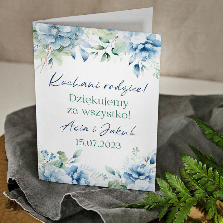 Kochani rodzice! Dziękujemy za wszystko - kartka z życzeniami