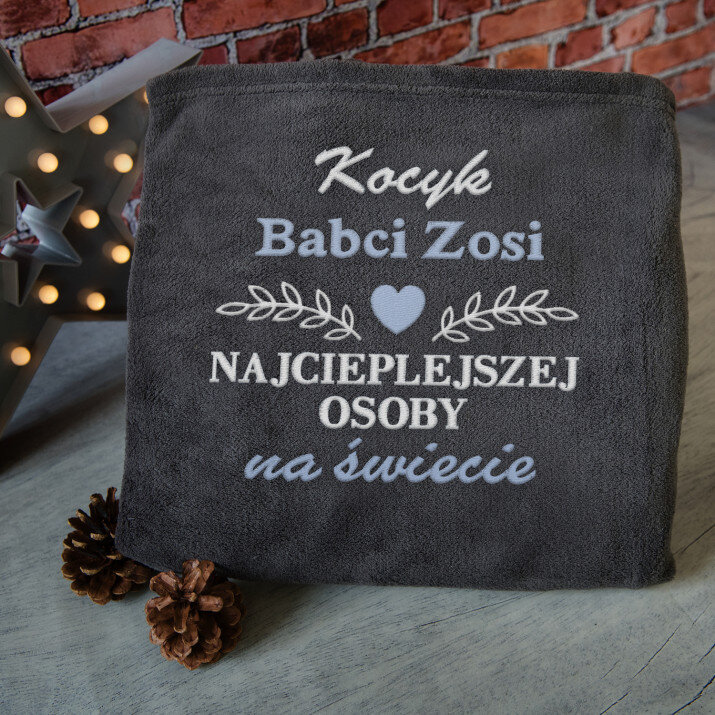 Kocyk najcieplejszej osoby na świecie - koc z haftem