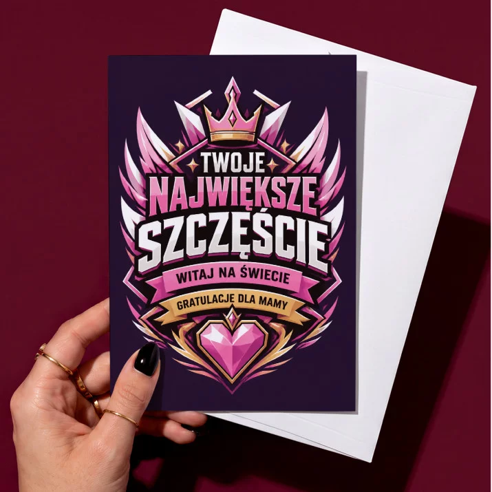 Kartka z Życzeniami Na Narodziny Dziewczynki Dla Kobiety: Subtelna Radość Kartka z Życzeniami Na Narodziny Dziewczynki Dla Kobiety: Subtelna Radość