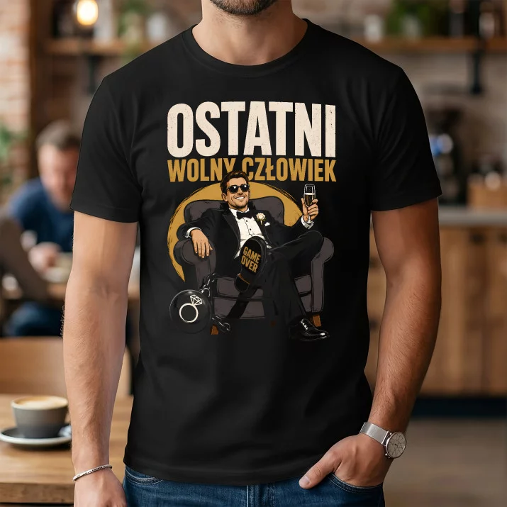 Koszulka Męska Dla Pana Młodego Prezent Na Ślub Dla Mężczyzny: Ostatni Wolny