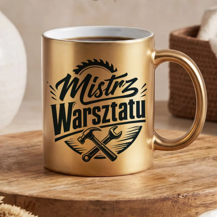 Złoty Kubek Dla Majstra Prezent Dla Mężczyzny: Duma Warsztatu