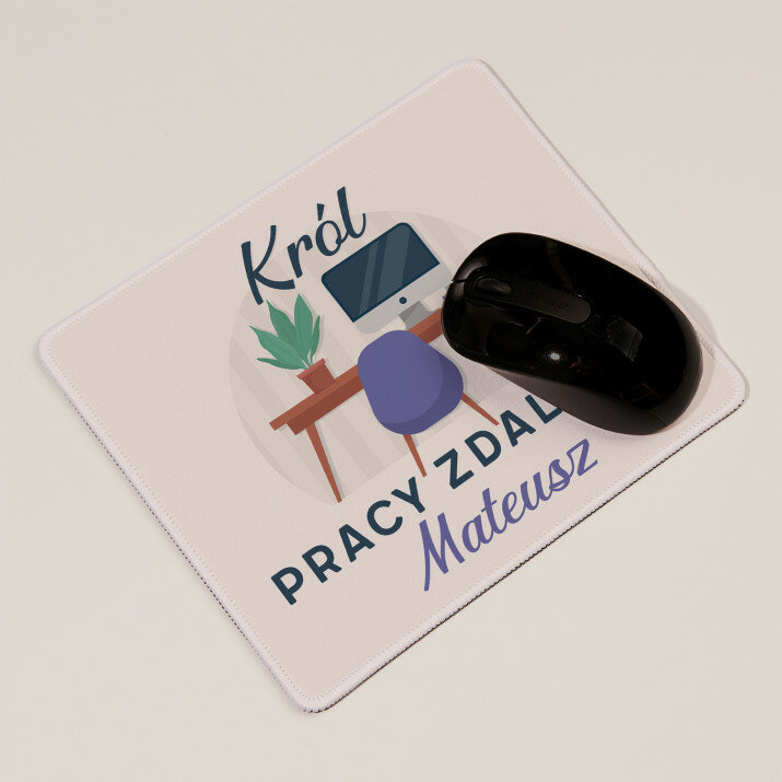 Król pracy zdalnej - Podkładka pod myszkę