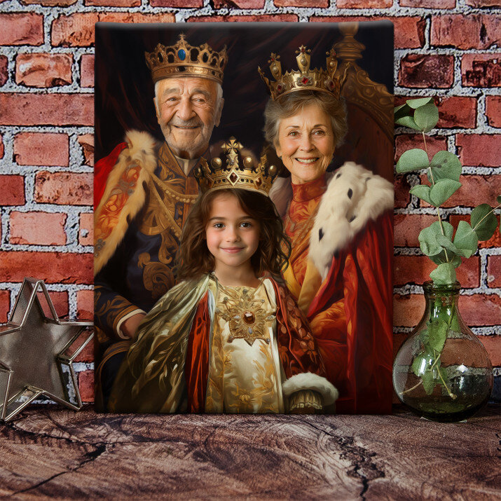 Królewscy dziadkowie z wnuczką - Królewski portret