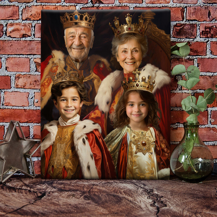 Królewscy dziadkowie z wnukami - Królewski portret