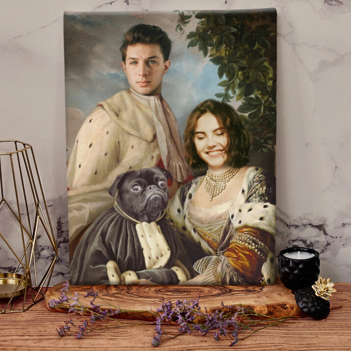 Królewska para z pupilem - Królewski portret Królewska para z pupilem - Królewski portret