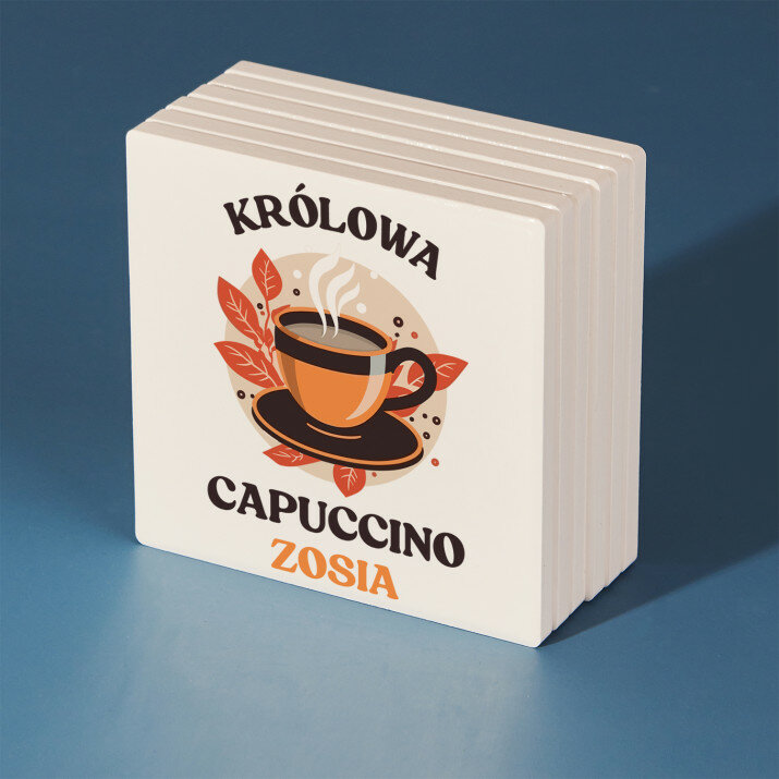Królowa capuccino - Podkładki ceramiczne pod kubek