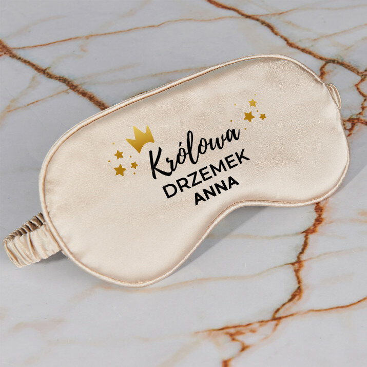 Królowa drzemek - Satynowa opaska na oczy