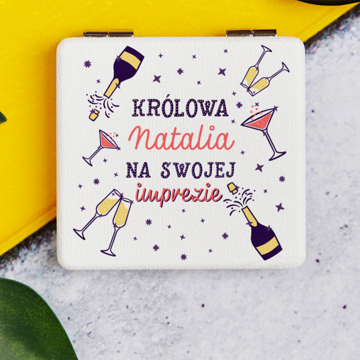 Królowa na imprezie - Lusterko kieszonkowe