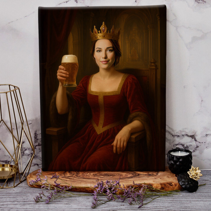 Królowa z piwem - Królewski portret