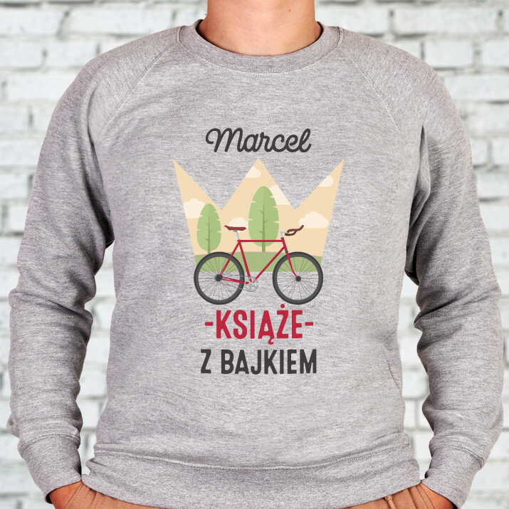 Książe z bajkiem - Bluza męska bez kaptura