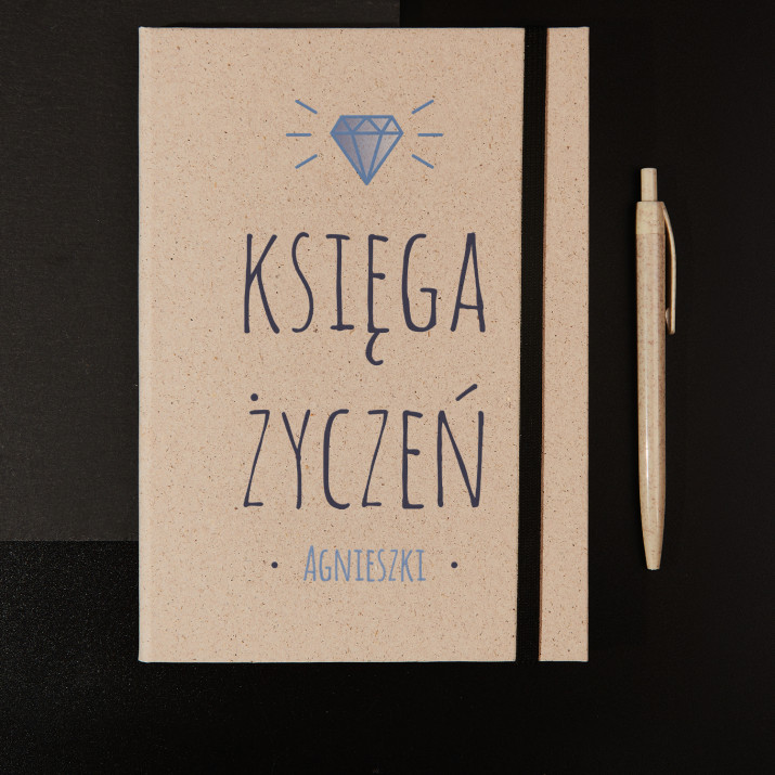 Księga życzeń - Eko notes A5 z trawy