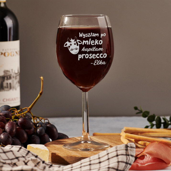 Kupiłam prosecco - Grawerowany Kieliszek do wina