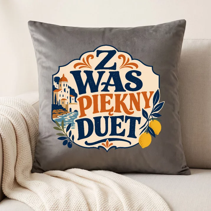 Poduszka Dekoracyjna Na Ślub Prezent Dla Pary Młodej Pary: Z Was Piękny Duet