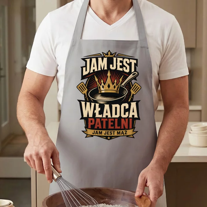 Fartuch Dla Męża Prezent Na Rocznicę Ślubu Dla Mężczyzny: Jam Jest Władca Patelni
