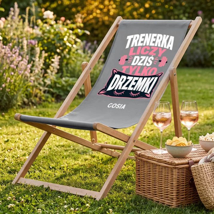 Leżak Z Nadrukiem Dla Trenerki Personalnej Prezent Dla Kobiety: Trenerka Liczy Dziś Leżak Z Nadrukiem Dla Trenerki Personalnej Prezent Dla Kobiety: Trenerka Liczy Dziś