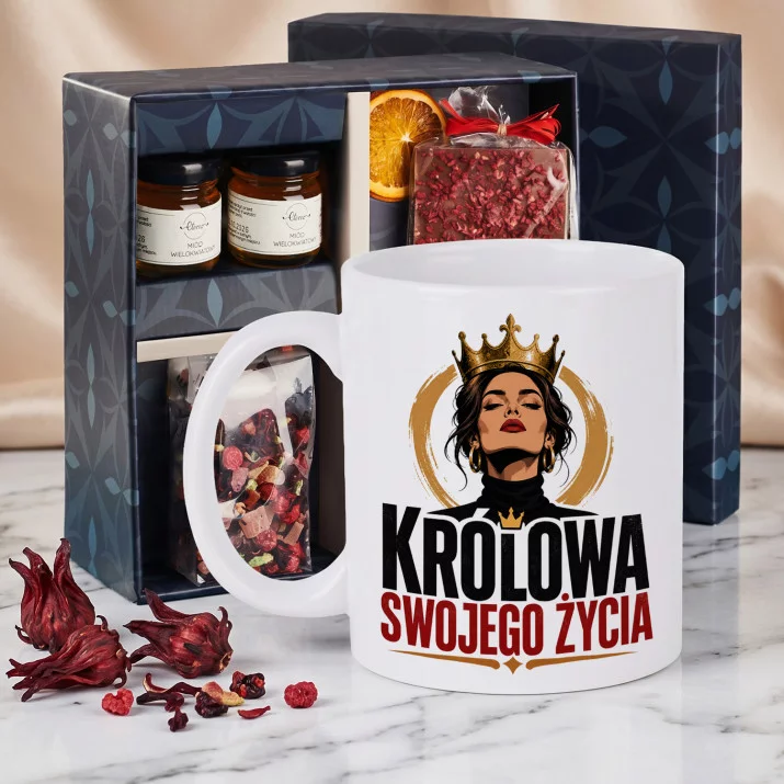 Zestaw Prezenowy Z Kubkiem Na Święta: Królowa Życia Zestaw Prezenowy Z Kubkiem Na Święta: Królowa Życia