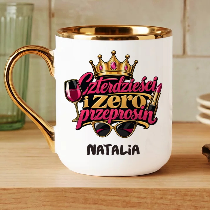 Kubek Personalizowany Dla 40 Latki Prezent Na 40 Urodziny Dla Kobiety: Czterdzieści I Zero
