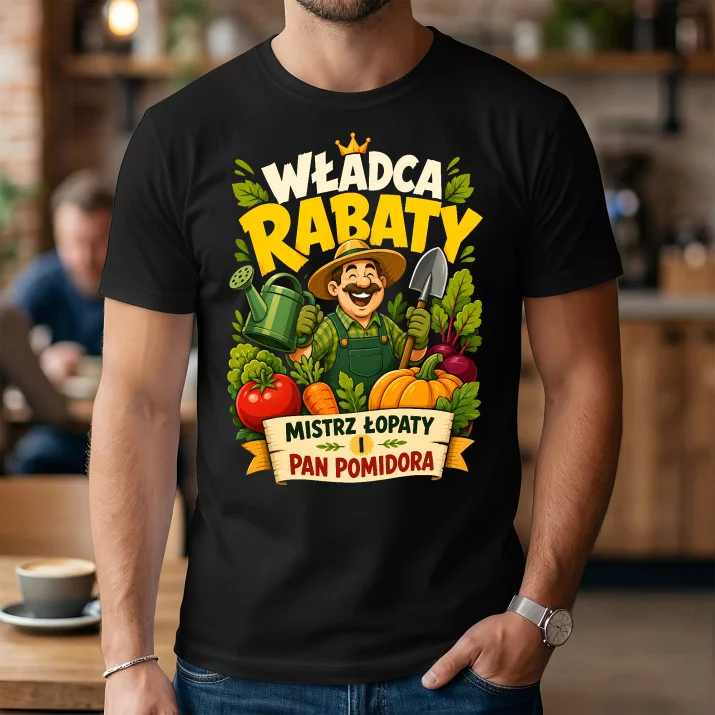 Koszulka Męska Dla Ogrodnika Prezent Dla Mężczyzny: Władca Rabaty