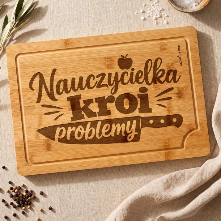 Deska Do Krojenia Na Dzień Nauczyciela Prezent Dla Nauczyciela Kobiety: Nauczycielski Humor Kuchenny