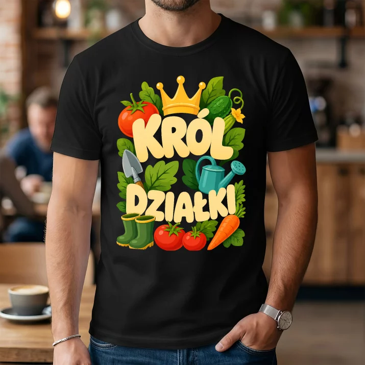Koszulka Męska Dla Działkowca Prezent Dla Mężczyzny: Król Działki