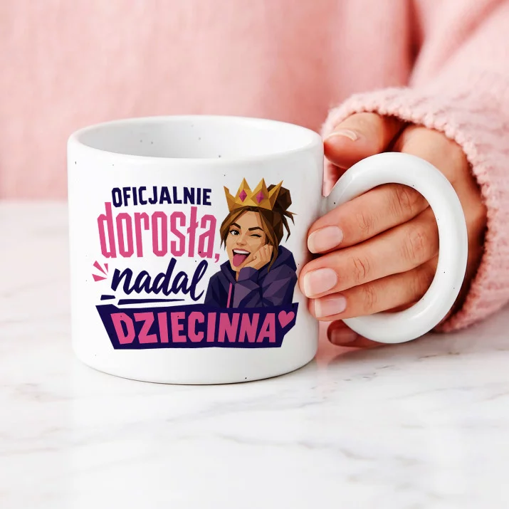 Kubek Z Okrągłym Uchem Dla 21 Latki Prezent Na 20 Urodziny Dla Kobiety: Dorosła Z Humorem Kubek Z Okrągłym Uchem Dla 21 Latki Prezent Na 20 Urodziny Dla Kobiety: Dorosła Z Humorem