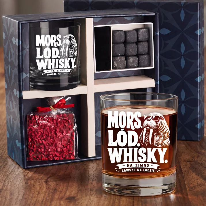 Zestaw Prezentowy Whisky Dla Morsa Dla Mężczyzny: Mors. Lód. Whisky Zestaw Prezentowy Whisky Dla Morsa Dla Mężczyzny: Mors. Lód. Whisky