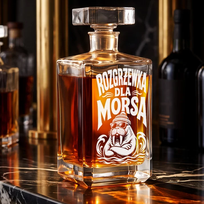Karafka Do Whisky z Grawerem Dla Morsa Prezent: Rozgrzewka Dla Morsa Karafka Do Whisky z Grawerem Dla Morsa Prezent: Rozgrzewka Dla Morsa