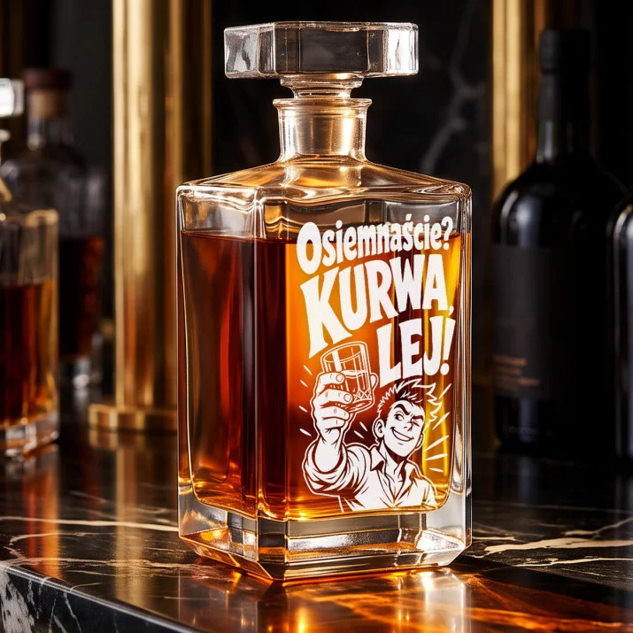 Karafka Do Whisky z Grawerem Na 18 Urodziny Prezent: Osiemnaście? Kurwa, Lej! Karafka Do Whisky z Grawerem Na 18 Urodziny Prezent: Osiemnaście? Kurwa, Lej!