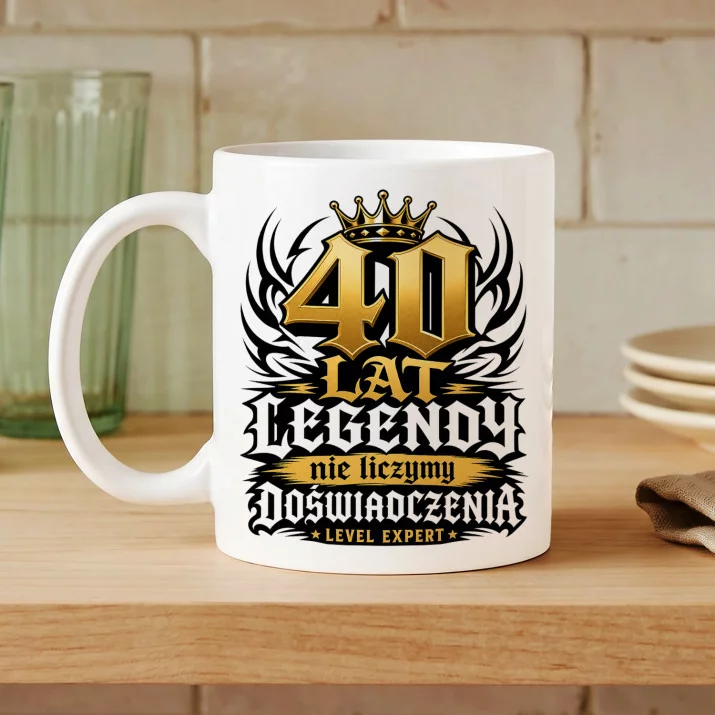 Kubek Z Nadrukiem Dla 40 Latka Prezent Na 40 Urodziny Dla Mężczyzny: Legenda Eksperta Kubek Z Nadrukiem Dla 40 Latka Prezent Na 40 Urodziny Dla Mężczyzny: Legenda Eksperta