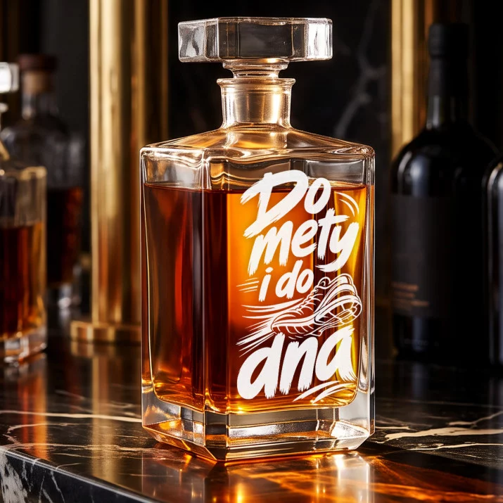 Karafka Do Whisky z Grawerem Dla Biegacza Prezent: Do Mety I Do Dna