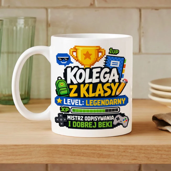 Kubek Z Nadrukiem Dla Kolegi Z Klasy Prezent Dla Mężczyzny: Kolega Z Klasy Kubek Z Nadrukiem Dla Kolegi Z Klasy Prezent Dla Mężczyzny: Kolega Z Klasy