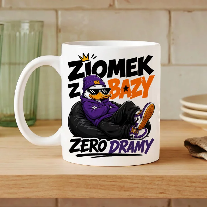 Kubek Z Nadrukiem Dla Przyjaciela Prezent Dla Mężczyzny: Ziomek Z Bazy Kubek Z Nadrukiem Dla Przyjaciela Prezent Dla Mężczyzny: Ziomek Z Bazy