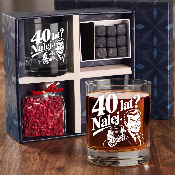 Zestaw Prezentowy Whisky Dla 40 Latka Na 40 Urodziny Dla Mężczyzny: 40 Lat? Nalej