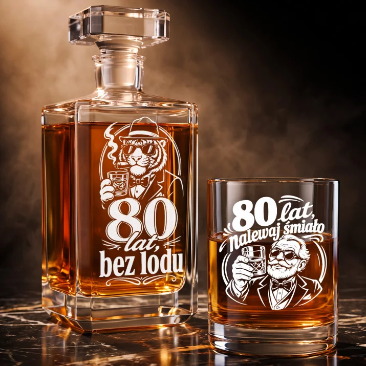 Zestaw Do Whisky Na 80 Urodziny Prezent Dla Mężczyzny: 80 Lat, Bez Lodu Zestaw Do Whisky Na 80 Urodziny Prezent Dla Mężczyzny: 80 Lat, Bez Lodu