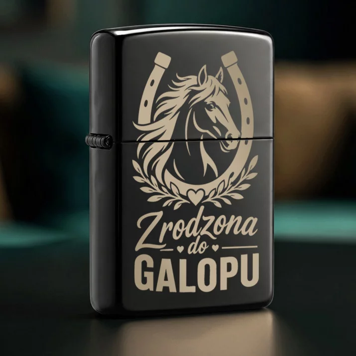 Zapalniczka Z Grawerem Dla Koniary Prezent Dla Kobiety: Galop I Blask