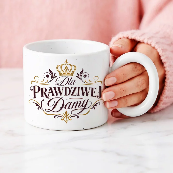Kubek Z Okrągłym Uchem Dla Kobiety Prezent Dla Kobiety: Szlachetna Elegancja Kubek Z Okrągłym Uchem Dla Kobiety Prezent Dla Kobiety: Szlachetna Elegancja
