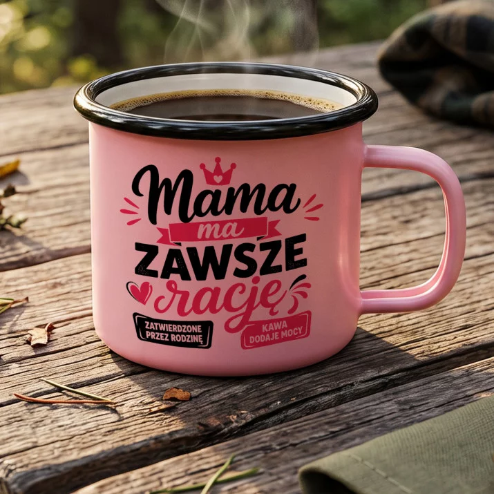 Kubek Emaliowany Dla Mamy Prezent Na Dzień Mamy Dla Kobiety: Królowa Domu Kubek Emaliowany Dla Mamy Prezent Na Dzień Mamy Dla Kobiety: Królowa Domu