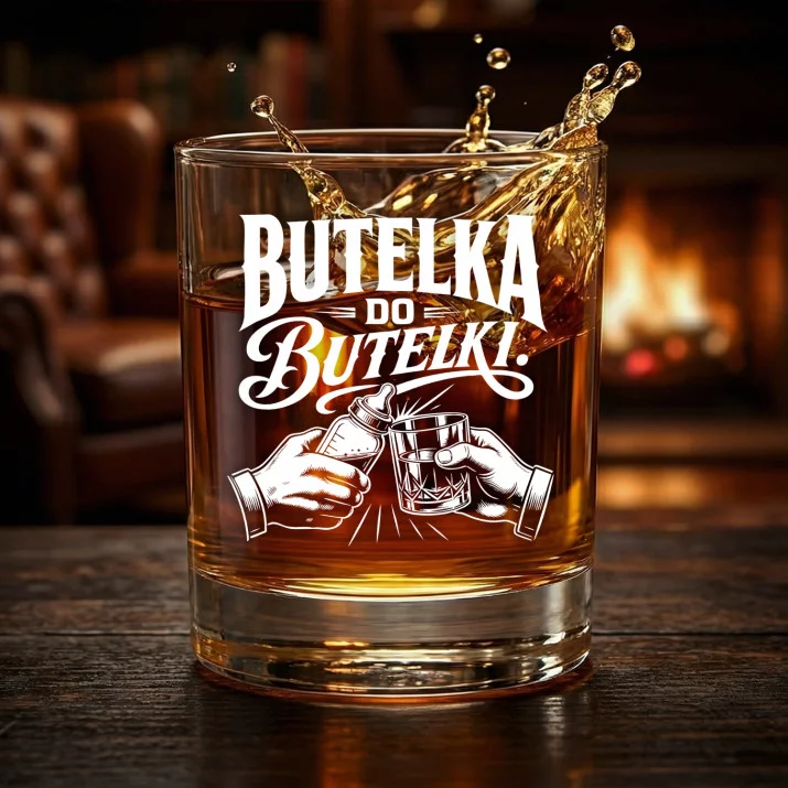 Szklanka Do Whisky Na Narodziny Dziecka Prezent Dla Mężczyzny: Butelka Do Butelki. Szklanka Do Whisky Na Narodziny Dziecka Prezent Dla Mężczyzny: Butelka Do Butelki.