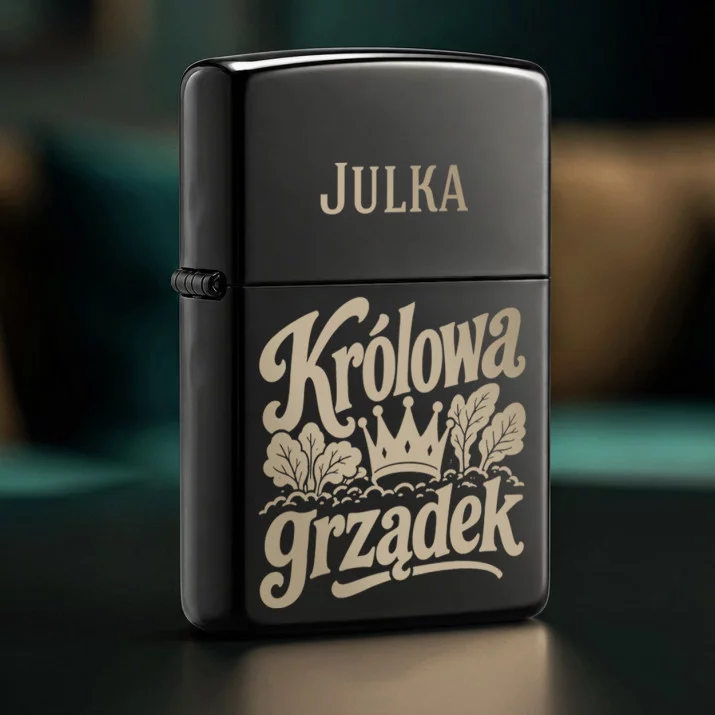 Zapalniczka z Grawerem Dla Ogrodniczki Prezent Dla Kobiety: Królowa Grządek