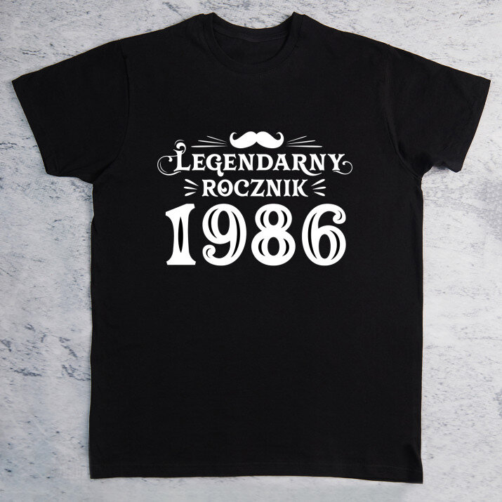 Legendarny rocznik - Czarna koszulka męska